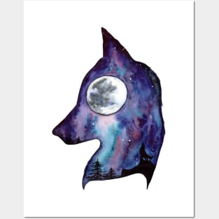 Wolf Moon Space Posters and Art